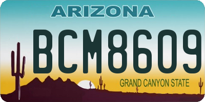 AZ license plate BCM8609