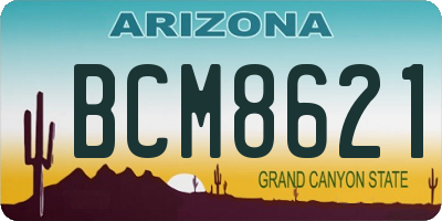 AZ license plate BCM8621