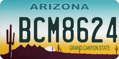 AZ license plate BCM8624