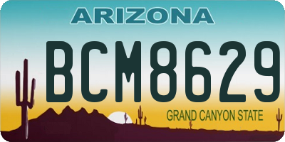 AZ license plate BCM8629