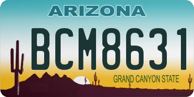 AZ license plate BCM8631