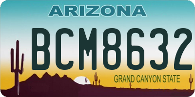 AZ license plate BCM8632