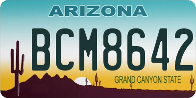 AZ license plate BCM8642