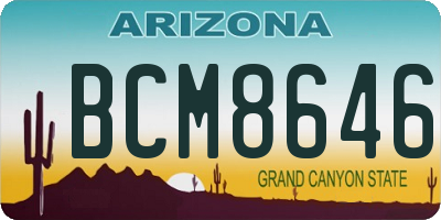 AZ license plate BCM8646