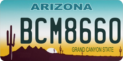 AZ license plate BCM8660