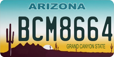 AZ license plate BCM8664