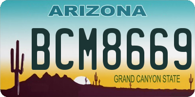 AZ license plate BCM8669