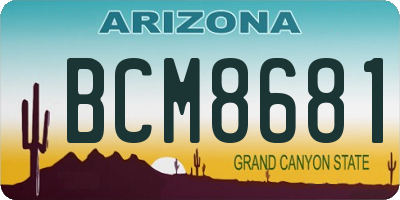 AZ license plate BCM8681