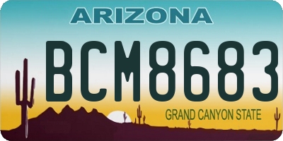 AZ license plate BCM8683