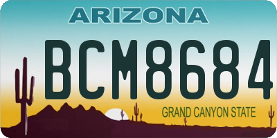 AZ license plate BCM8684