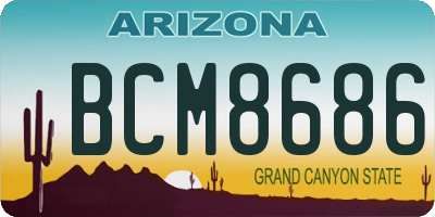 AZ license plate BCM8686