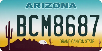 AZ license plate BCM8687