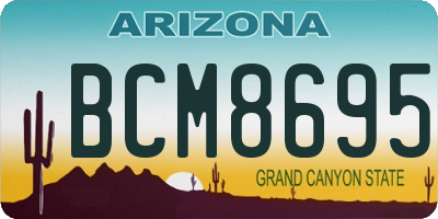 AZ license plate BCM8695