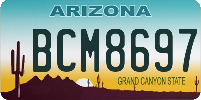 AZ license plate BCM8697