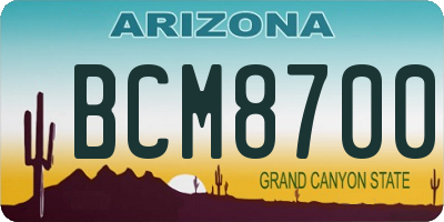 AZ license plate BCM8700