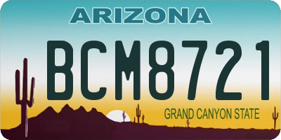 AZ license plate BCM8721