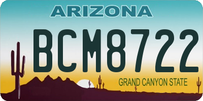 AZ license plate BCM8722