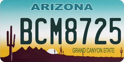 AZ license plate BCM8725