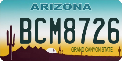 AZ license plate BCM8726