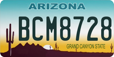 AZ license plate BCM8728