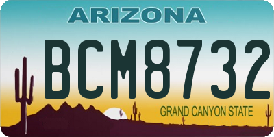 AZ license plate BCM8732