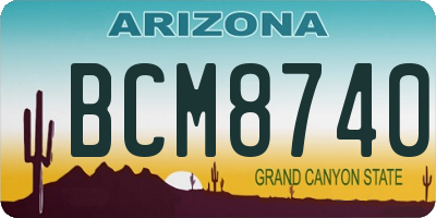 AZ license plate BCM8740