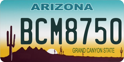 AZ license plate BCM8750