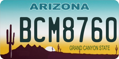 AZ license plate BCM8760