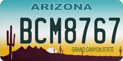 AZ license plate BCM8767