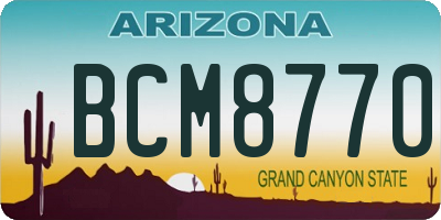 AZ license plate BCM8770