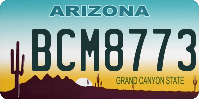 AZ license plate BCM8773