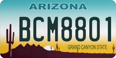 AZ license plate BCM8801