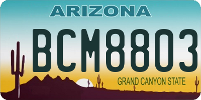 AZ license plate BCM8803