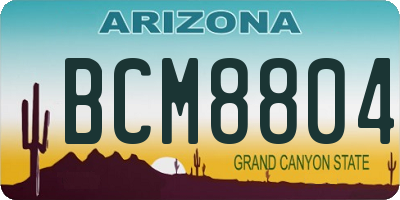 AZ license plate BCM8804