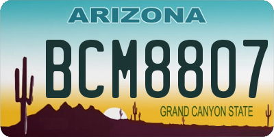 AZ license plate BCM8807