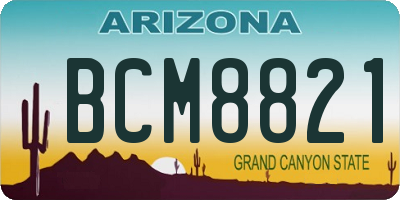 AZ license plate BCM8821