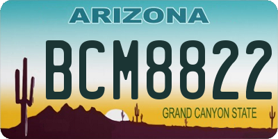 AZ license plate BCM8822