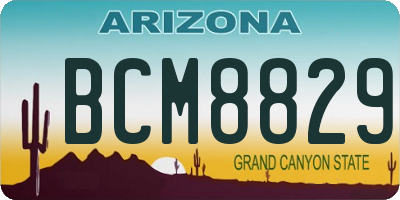 AZ license plate BCM8829