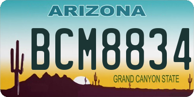 AZ license plate BCM8834