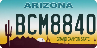 AZ license plate BCM8840