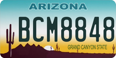 AZ license plate BCM8848