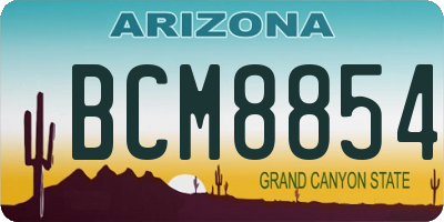 AZ license plate BCM8854