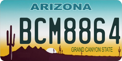 AZ license plate BCM8864