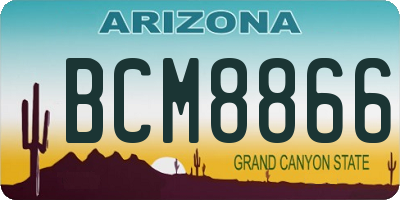 AZ license plate BCM8866