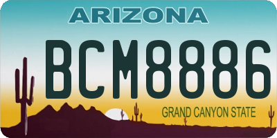 AZ license plate BCM8886