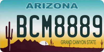 AZ license plate BCM8889