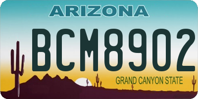 AZ license plate BCM8902