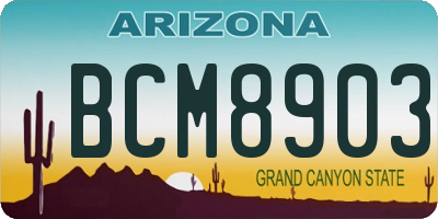 AZ license plate BCM8903