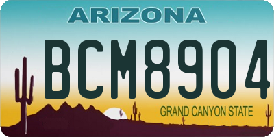 AZ license plate BCM8904