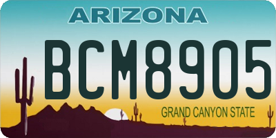 AZ license plate BCM8905